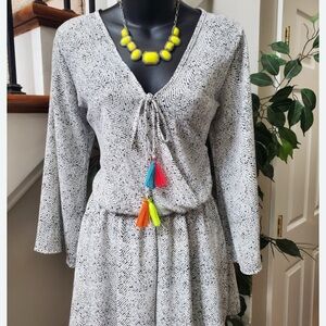 Elegant Gray Patterned Dress